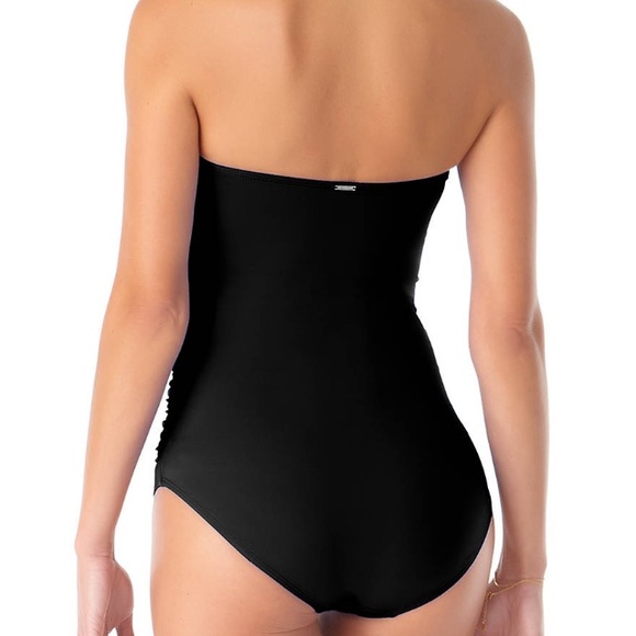 ANNE COLE Shirred Twist One Piece Swimsuit - Picture 4 of 4